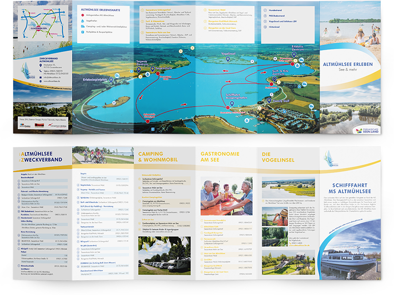 Neues Design für den Altmühlsee | Flyer Folder See Neues Design für den Altmühlsee | Flyer Folder See