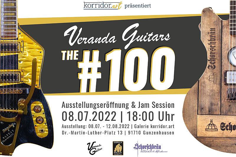 korridor.art | Ausstellung - The #100 - Veranda Guitars