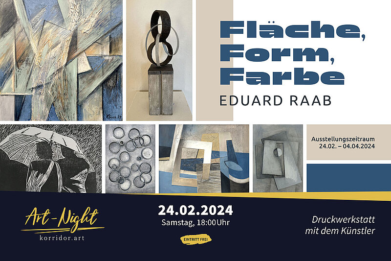 korridor.art | Ausstellung - Fläche Form Farbe - Eduard Raab